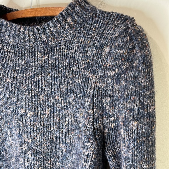 MADEWELL Pleat Shoulder Pullover Wool Blend Sweater Size Medium - Picture 7 of 16